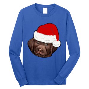 Labrador Retriever Dog Lover Funny Cute Hat Christmas Santa Great Gift Long Sleeve Shirt