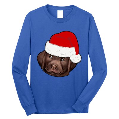 Labrador Retriever Dog Lover Funny Cute Hat Christmas Santa Great Gift Long Sleeve Shirt