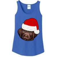 Labrador Retriever Dog Lover Funny Cute Hat Christmas Santa Great Gift Ladies Essential Tank