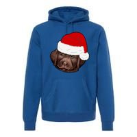 Labrador Retriever Dog Lover Funny Cute Hat Christmas Santa Great Gift Premium Hoodie