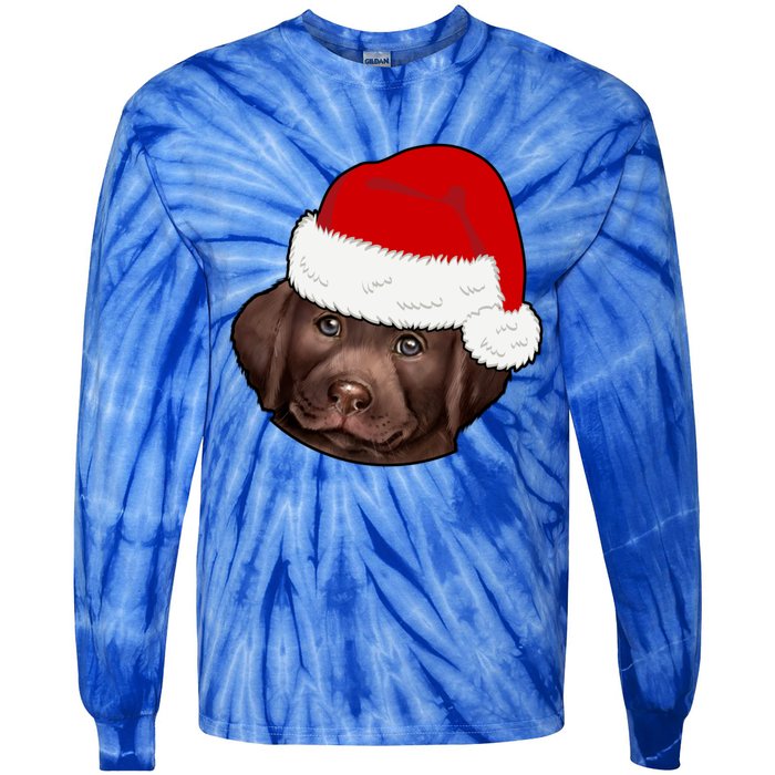 Labrador Retriever Dog Lover Funny Cute Hat Christmas Santa Great Gift Tie-Dye Long Sleeve Shirt