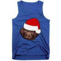 Labrador Retriever Dog Lover Funny Cute Hat Christmas Santa Great Gift Tank Top