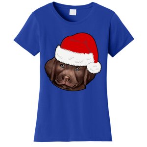 Labrador Retriever Dog Lover Funny Cute Hat Christmas Santa Great Gift Women's T-Shirt