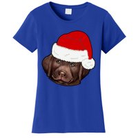 Labrador Retriever Dog Lover Funny Cute Hat Christmas Santa Great Gift Women's T-Shirt