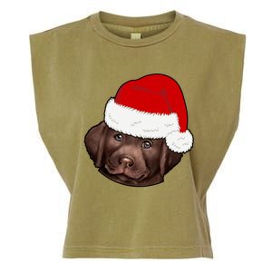 Labrador Retriever Dog Lover Funny Cute Hat Christmas Santa Great Gift Garment-Dyed Women's Muscle Tee