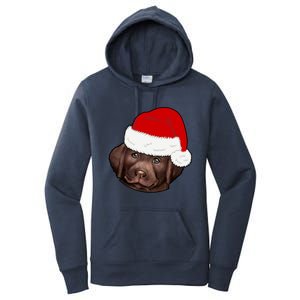 Labrador Retriever Dog Lover Funny Cute Hat Christmas Santa Great Gift Women's Pullover Hoodie