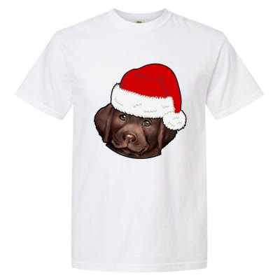 Labrador Retriever Dog Lover Funny Cute Hat Christmas Santa Great Gift Garment-Dyed Heavyweight T-Shirt