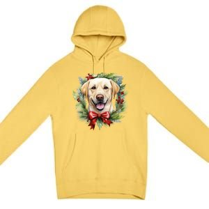 Labrador Retriever Dog Breed Christmas Canine Festive Spirit Gift Premium Pullover Hoodie