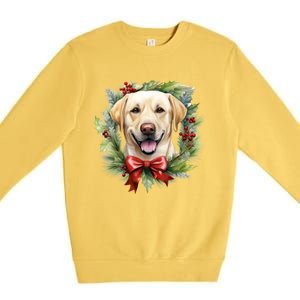 Labrador Retriever Dog Breed Christmas Canine Festive Spirit Gift Premium Crewneck Sweatshirt