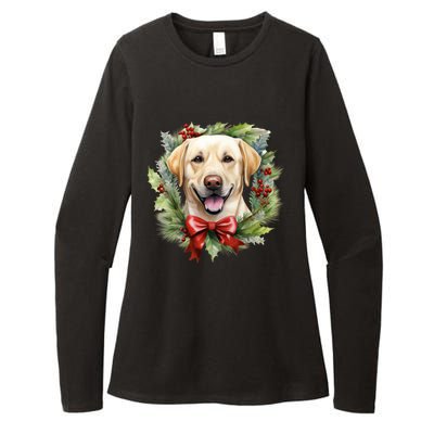 Labrador Retriever Dog Breed Christmas Canine Festive Spirit Gift Womens CVC Long Sleeve Shirt