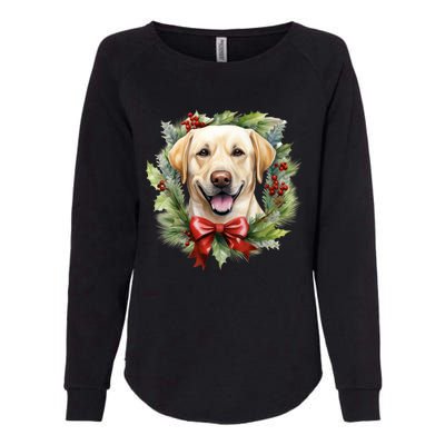 Labrador Retriever Dog Breed Christmas Canine Festive Spirit Gift Womens California Wash Sweatshirt