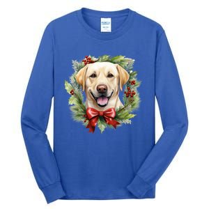 Labrador Retriever Dog Breed Christmas Canine Festive Spirit Gift Tall Long Sleeve T-Shirt