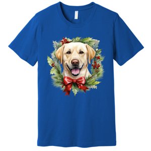 Labrador Retriever Dog Breed Christmas Canine Festive Spirit Gift Premium T-Shirt