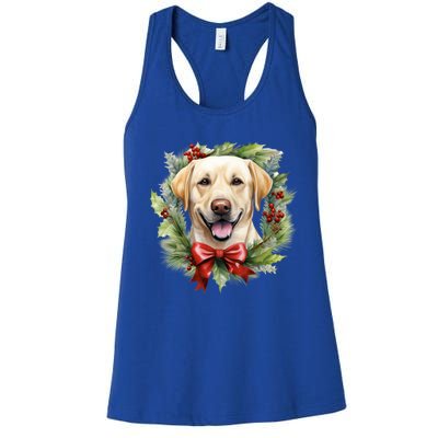 Labrador Retriever Dog Breed Christmas Canine Festive Spirit Gift Women's Racerback Tank