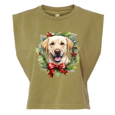 Labrador Retriever Dog Breed Christmas Canine Festive Spirit Gift Garment-Dyed Women's Muscle Tee