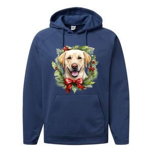 Labrador Retriever Dog Breed Christmas Canine Festive Spirit Gift Performance Fleece Hoodie