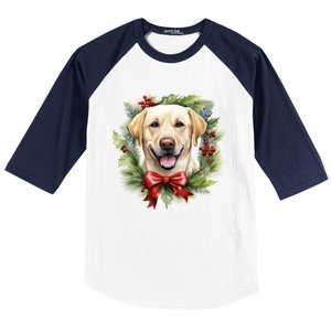 Labrador Retriever Dog Breed Christmas Canine Festive Spirit Gift Baseball Sleeve Shirt