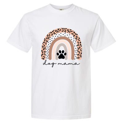 Leopard Rainbow Dog Mama Dog Mom Dog Lovers Gift Garment-Dyed Heavyweight T-Shirt