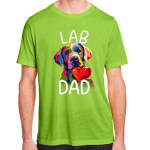 Labrador Retriever Dad Design Pop Art Lab Retriever Adult ChromaSoft Performance T-Shirt