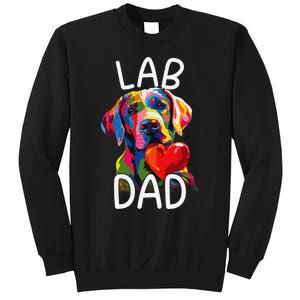 Labrador Retriever Dad Design Pop Art Lab Retriever Sweatshirt