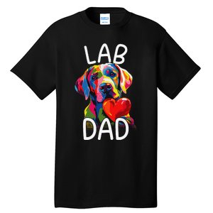 Labrador Retriever Dad Design Pop Art Lab Retriever Tall T-Shirt