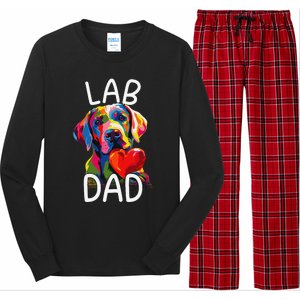 Labrador Retriever Dad Design Pop Art Lab Retriever Long Sleeve Pajama Set