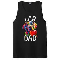 Labrador Retriever Dad Design Pop Art Lab Retriever PosiCharge Competitor Tank