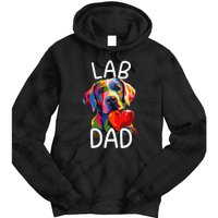 Labrador Retriever Dad Design Pop Art Lab Retriever Tie Dye Hoodie