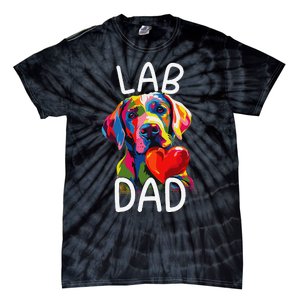 Labrador Retriever Dad Design Pop Art Lab Retriever Tie-Dye T-Shirt