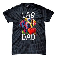 Labrador Retriever Dad Design Pop Art Lab Retriever Tie-Dye T-Shirt