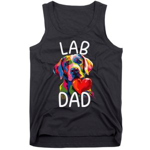 Labrador Retriever Dad Design Pop Art Lab Retriever Tank Top