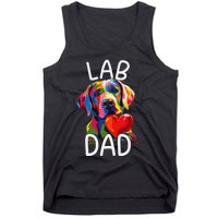 Labrador Retriever Dad Design Pop Art Lab Retriever Tank Top