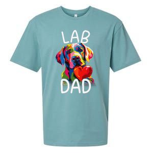 Labrador Retriever Dad Design Pop Art Lab Retriever Sueded Cloud Jersey T-Shirt