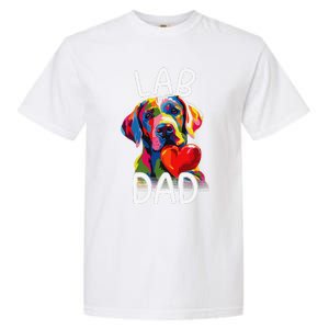 Labrador Retriever Dad Design Pop Art Lab Retriever Garment-Dyed Heavyweight T-Shirt