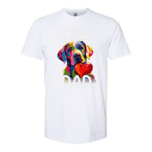 Labrador Retriever Dad Design Pop Art Lab Retriever Softstyle CVC T-Shirt