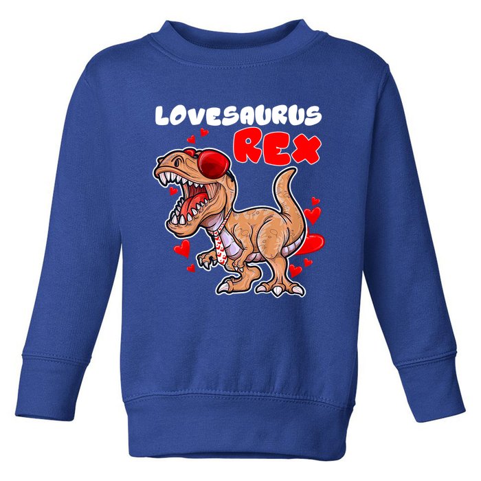 Lovesaurus Rex Dab Heart Dino Valentines Day Gift Toddler Sweatshirt