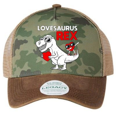 Lovesaurus Rex Dab Heart Dino Valentines Day Gift Legacy Tie Dye Trucker Hat