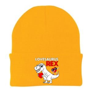 Lovesaurus Rex Dab Heart Dino Valentines Day Gift Knit Cap Winter Beanie