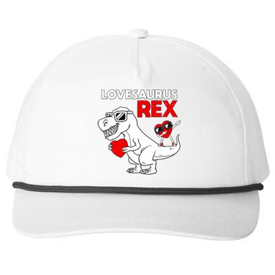 Lovesaurus Rex Dab Heart Dino Valentines Day Gift Snapback Five-Panel Rope Hat