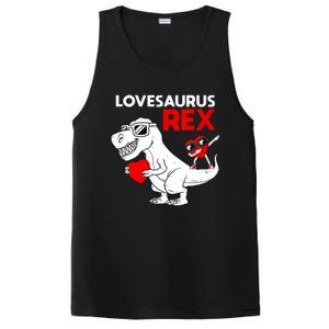 Lovesaurus Rex Dab Heart Dino Valentines Day Gift PosiCharge Competitor Tank