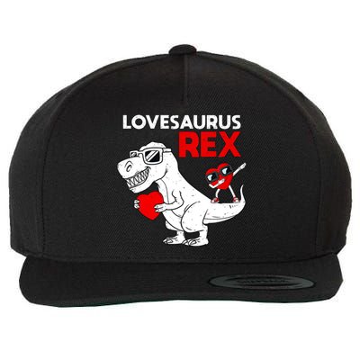 Lovesaurus Rex Dab Heart Dino Valentines Day Gift Wool Snapback Cap