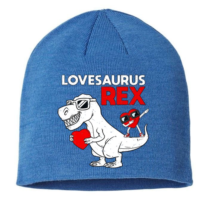 Lovesaurus Rex Dab Heart Dino Valentines Day Gift Sustainable Beanie