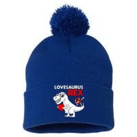 Lovesaurus Rex Dab Heart Dino Valentines Day Gift Pom Pom 12in Knit Beanie