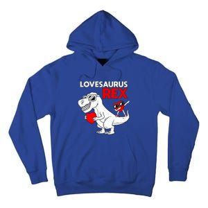 Lovesaurus Rex Dab Heart Dino Valentines Day Gift Tall Hoodie