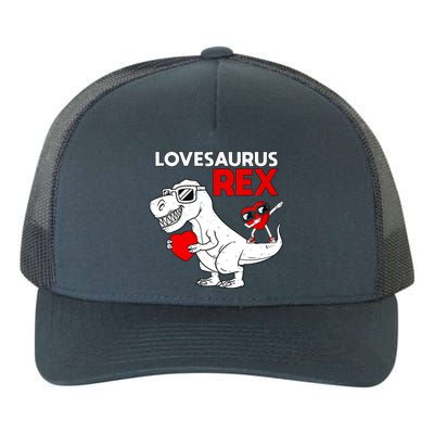 Lovesaurus Rex Dab Heart Dino Valentines Day Gift Yupoong Adult 5-Panel Trucker Hat