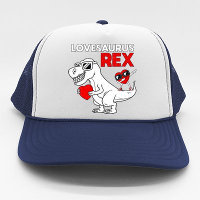 Lovesaurus Rex Dab Heart Dino Valentines Day Gift Trucker Hat