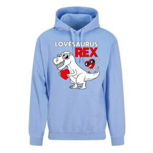 Lovesaurus Rex Dab Heart Dino Valentines Day Gift Unisex Surf Hoodie