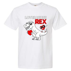 Lovesaurus Rex Dab Heart Dino Valentines Day Gift Garment-Dyed Heavyweight T-Shirt