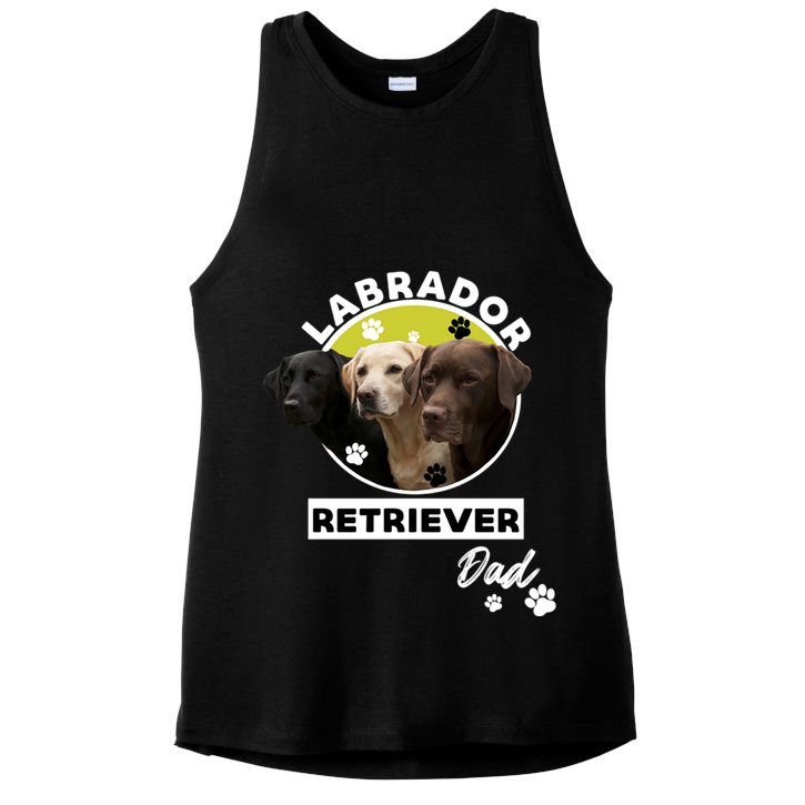 Labrador Retriever Dog Dad Ladies PosiCharge Tri-Blend Wicking Tank