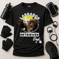 Labrador Retriever Dog Dad Cooling Performance Crew T-Shirt